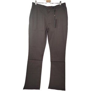 Nifty Genius Men Straight Leg Stretch Typewriter Cloth Truffle Chino Pants 34X33